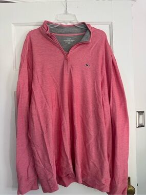Vineyard Vines Salmon Quarter-Zip Pullover